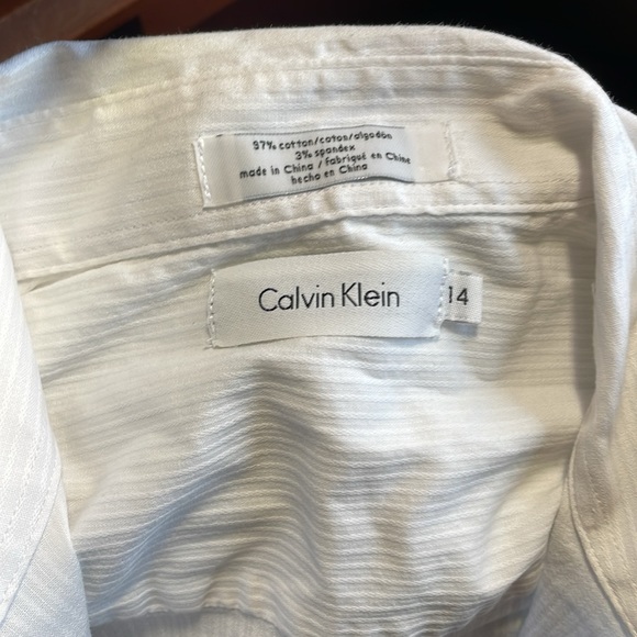 Boys size 14 white dress shirt slim fit - Picture 2 of 2